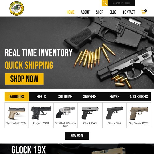 Firearm Website Design 