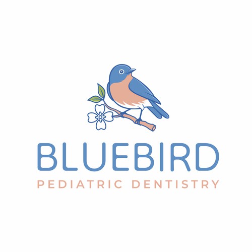Bluebird Pediatric Dentistry Logo Design