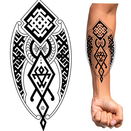 Tattoo design inspired by Slavic pagan mythology