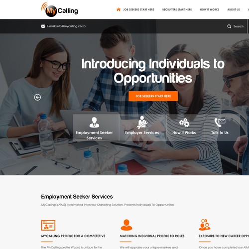 Landing page-MyCalling assists job seekers with a digital portal 