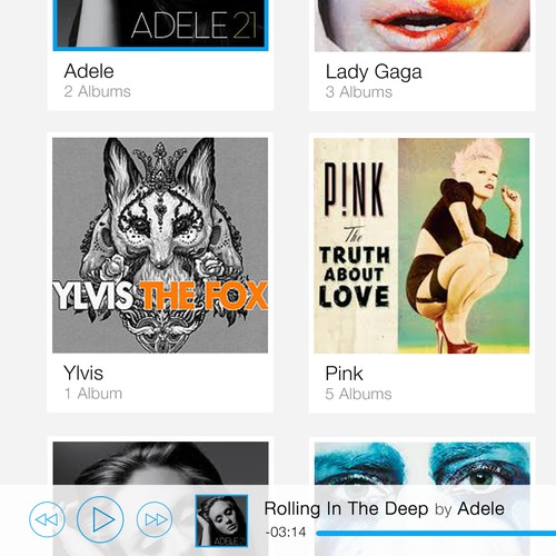 Google Music Client App needs a new iOS 7 design
