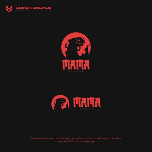 Logo concept for Mama Godzilla