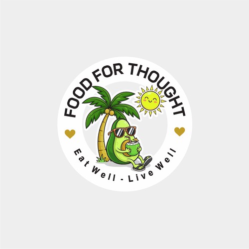 Fresh, Playful Island-Inspired Logo for Food For Thought – Organic Café & Market in the Florida Keys