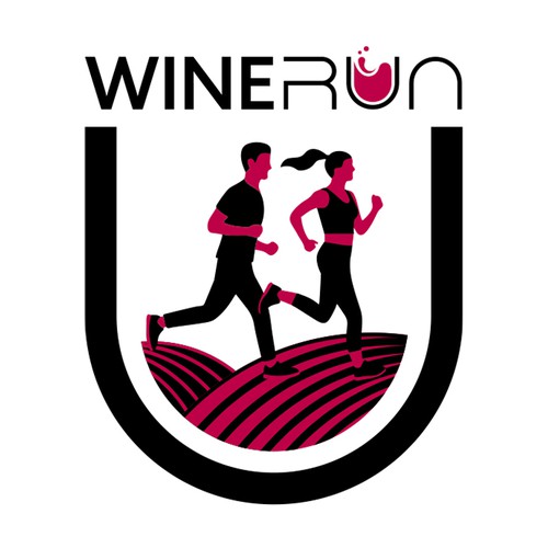 Wine Run T-Shirt Design 