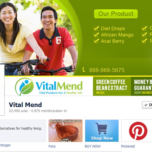 Facebook cover for VitalMend