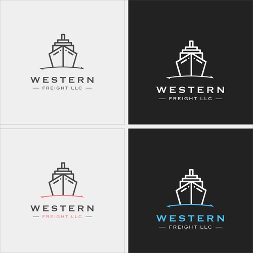 Clean, minimal logo for freight company