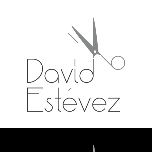 Logotipo de peluquería David Estévez