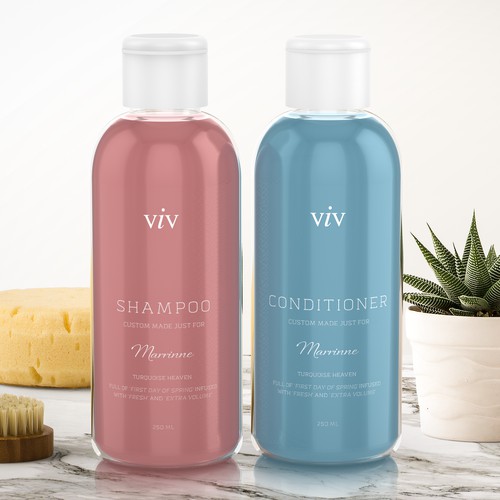 Luxury minimalistic bottle-design needed for customized hair care products