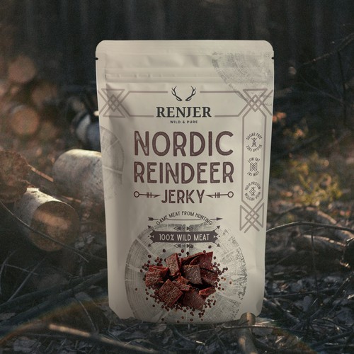 Nordic jerky packaging design