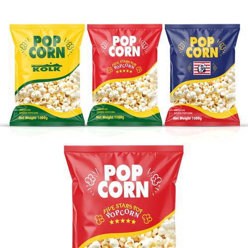 Bold & Vibrant Popcorn Packaging Series