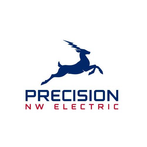Stag with Electric Bolts as horns logo 