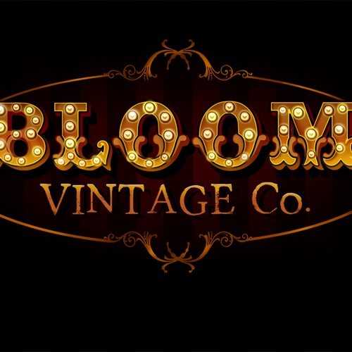 logo for Bloom Vintage Co. -hobo chic, hippie, classic, shabby, fancy, eclectic, & girly goods! FUN ARTISTS WANTED