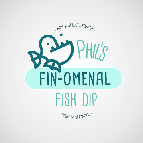 Playful and cool logo for Fish Dip