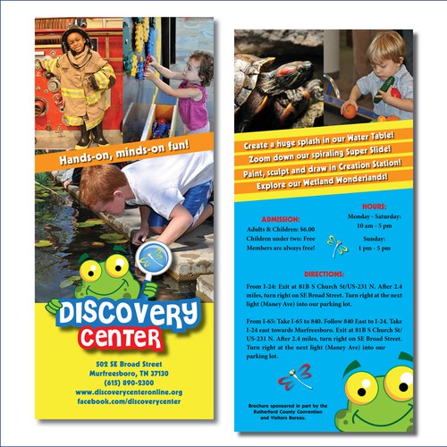 Rack card for Discovery Center