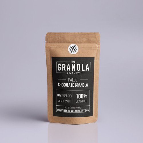 Packaging design for a granola bakery