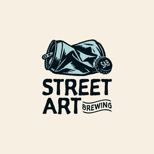 Vintage/hand drawn style logo for brewery