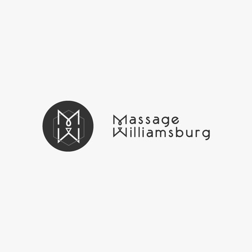 minimalistic logo for massage company