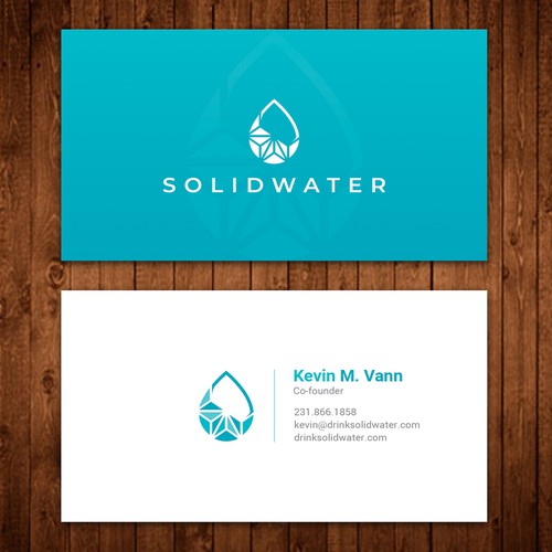 Design cool business card template for beverage brand