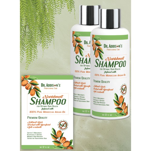A natural shampoo label