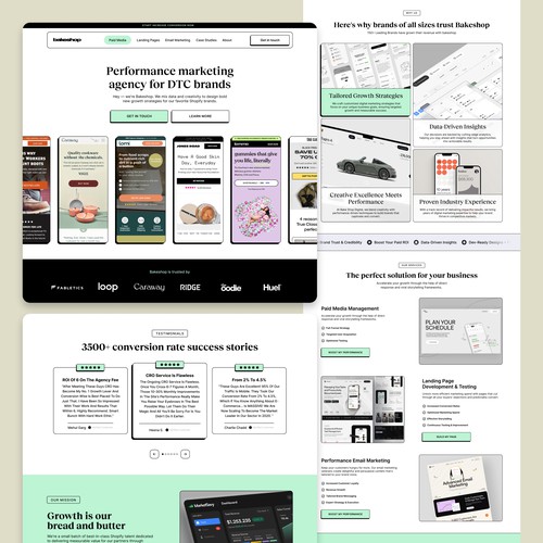 Landing page design 