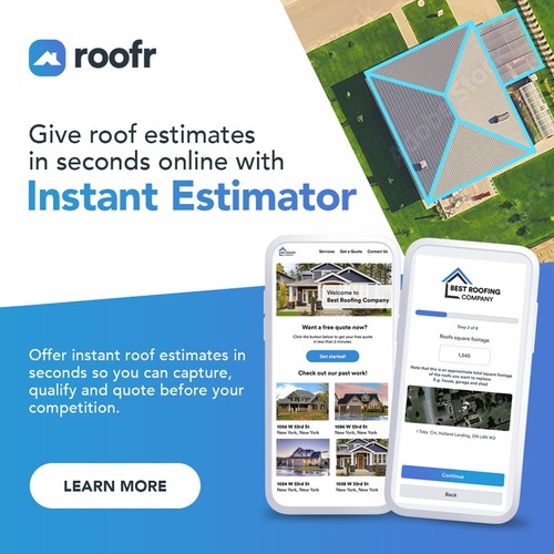 Instant Estimator banner design