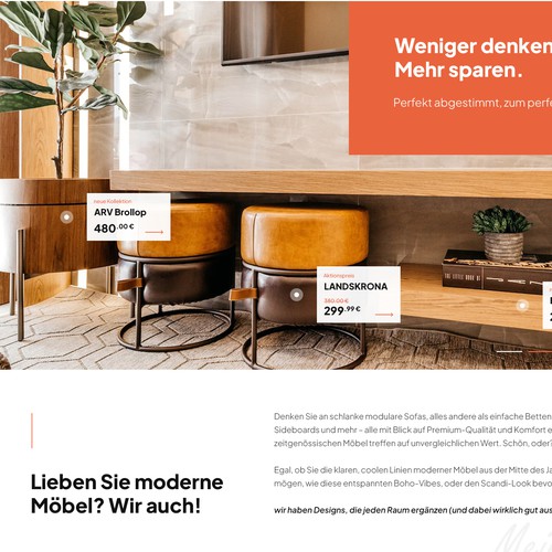 Modern website Better Living - the best furniture site
