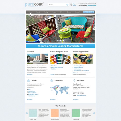 Create the next website design for PureCoat
