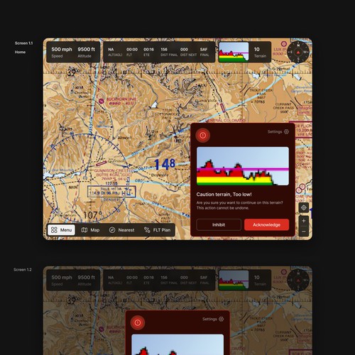 iFly GPS aviation navigation app UI/UX