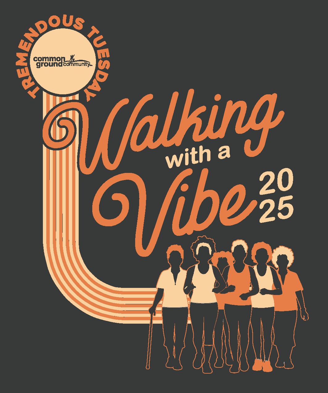 T-Shirt design for Walking with a Vibe in 2025 group