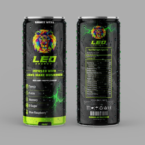 Energy Drinks Label Design
