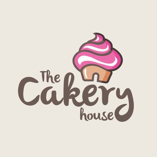 I want a Logo for a small cakery company called "THE CAKERY HOUSE"