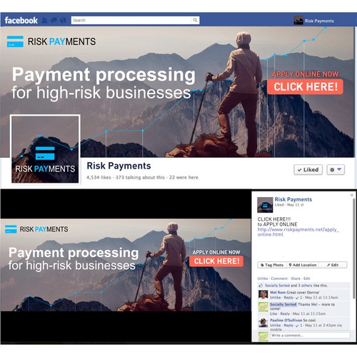 Facebook Cover For Risk Payments