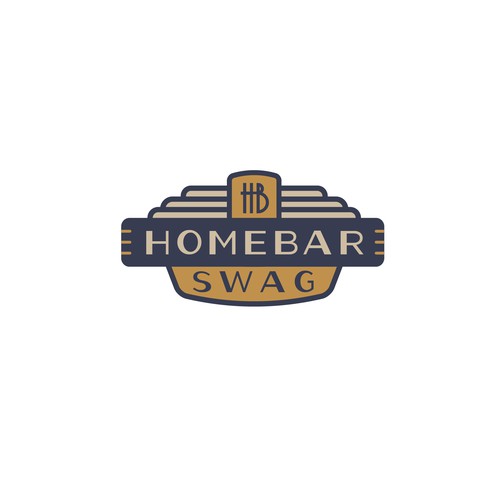 Art Deco logo for a home bar supply store