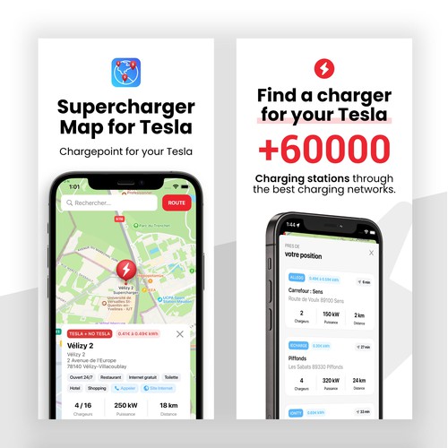Supercharger Map for Tesla – App Store Screenshots