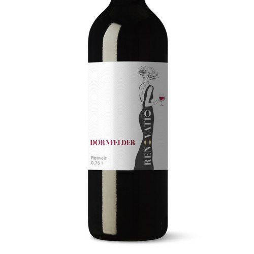 Charmantes Weinlabel-Design