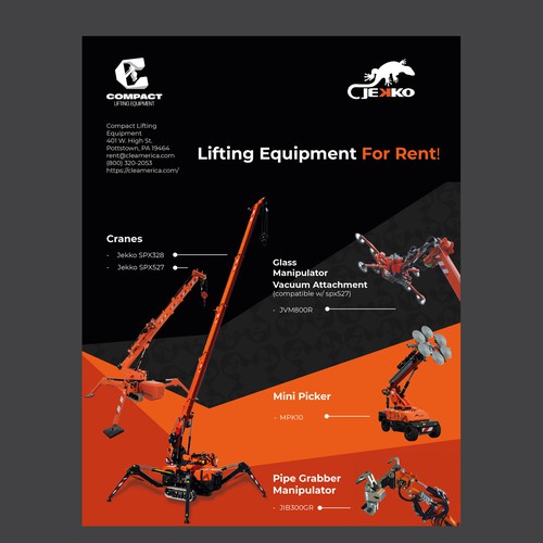 Bold Flyer for Lifting Equipment
