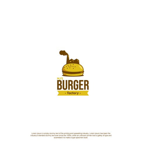 Mj's Burger Factory logo concept