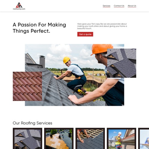 Roofing site design