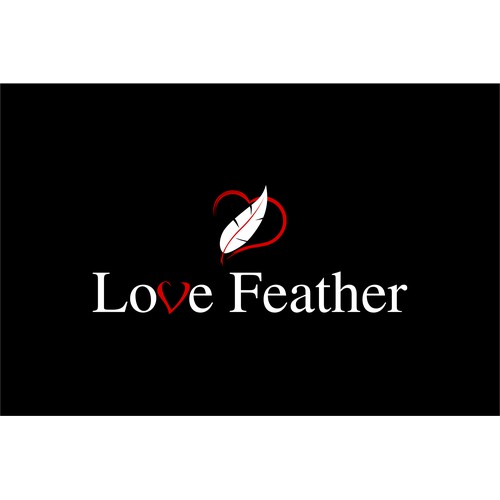 Love, Feather written in feathers or Love & a symbol or the word Love with 2 naked bodies as feather