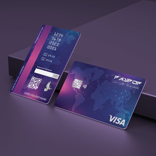 Modern Visa Credit Card design