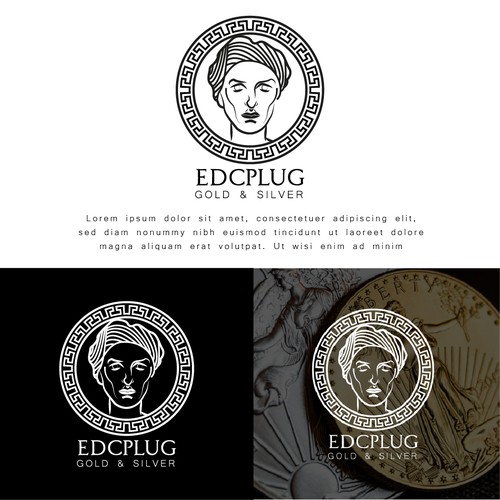  logo design for collectible coins business and gold and silver 