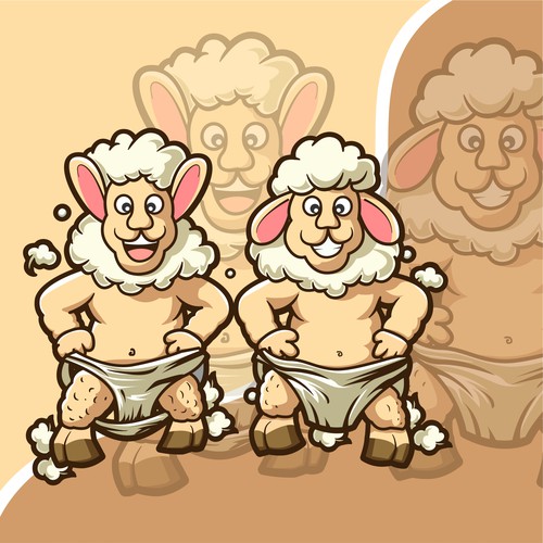 naked sheep cartoon