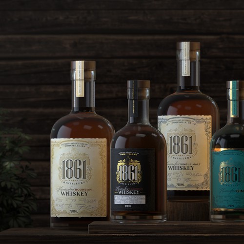 1861 DISTILLERY | Label design