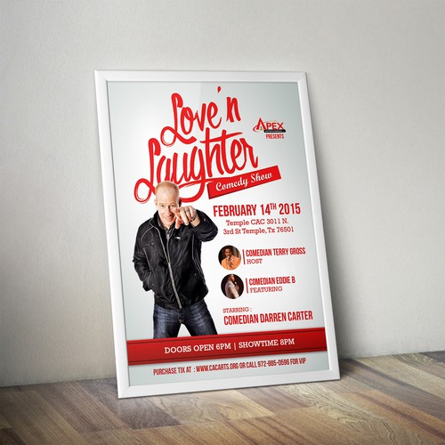 Love and Laughter comedy show event flyer