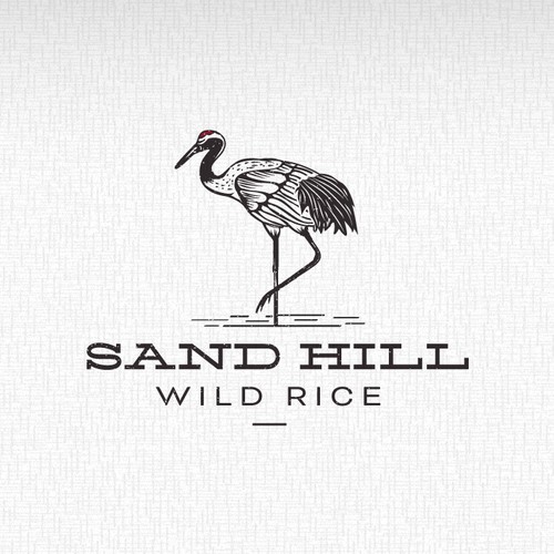 Packaging logo for Sand Hill Wild Rice!