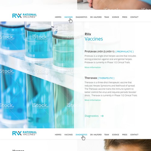 Website design for a World-Changing Vaccine Pharma Company
