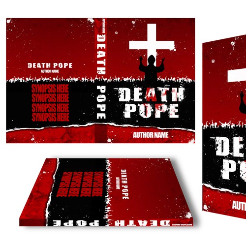 Make a BAD ASS COVER for the novel DEATH POPE