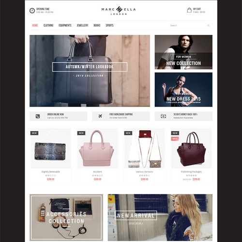 Luxury handbag brand -- website and online store