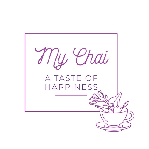 Modern and feminine tea company logo