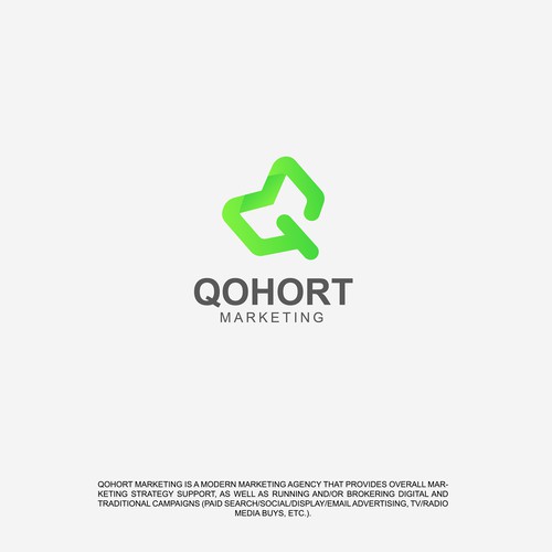 Modern logo for Qohort Marketing 